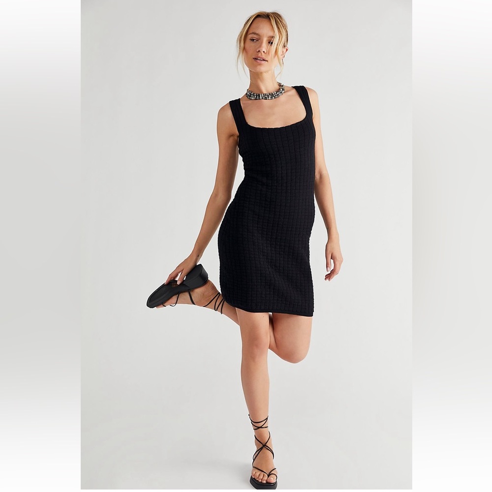{Free People} Black Tank Dress